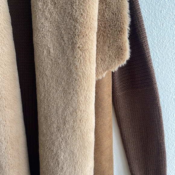Cripple Creek Brown/Tan Faux Fur Cardigan - Picture 2 of 6